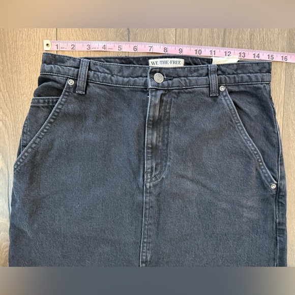 NWOT Free People We the Free Wild Roses Midi Skirt Black Size 27 - Picture 16 of 16